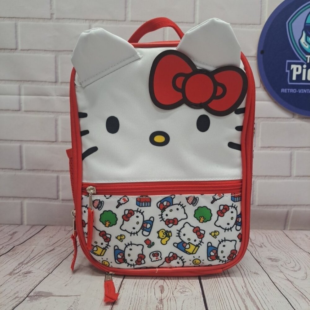 Sanrio Hello Kitty Friends Lunch Box Bag Snack Tote Insulated Red Bow White New